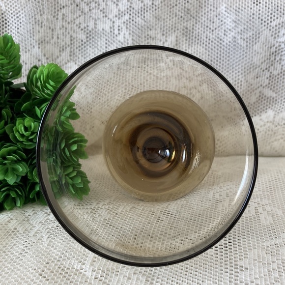 Replacement Vintage Libbey Smokey Brown Champagne, dessert glass - Picture 2 of 4